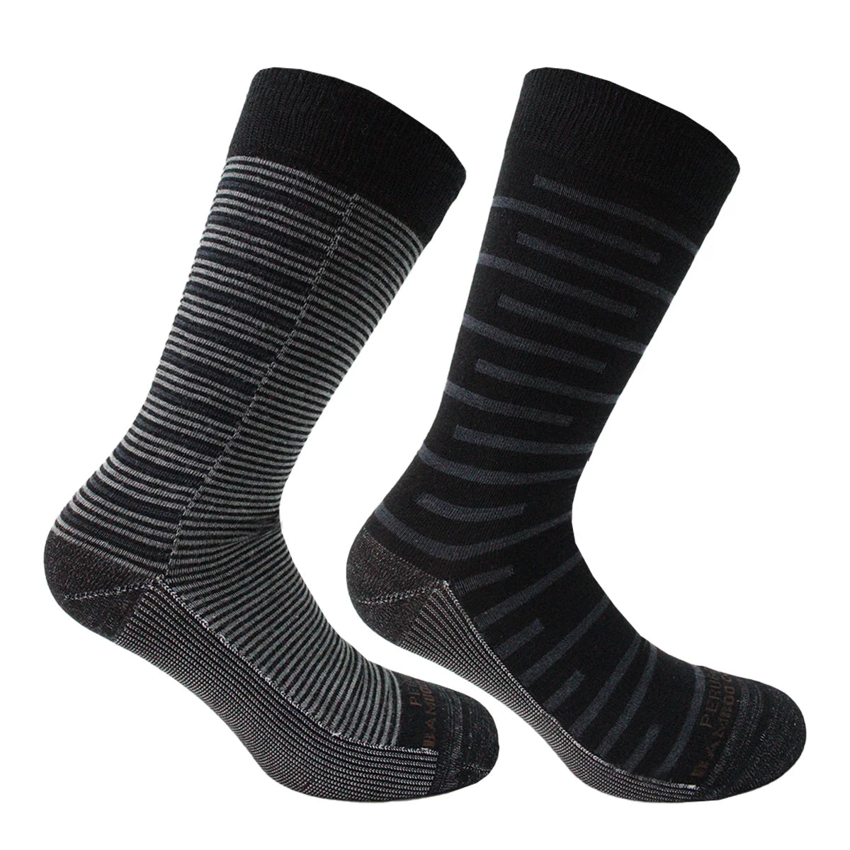 Calcetín Hombre Cobre + Bamboo Diseño Largo Americano Negro