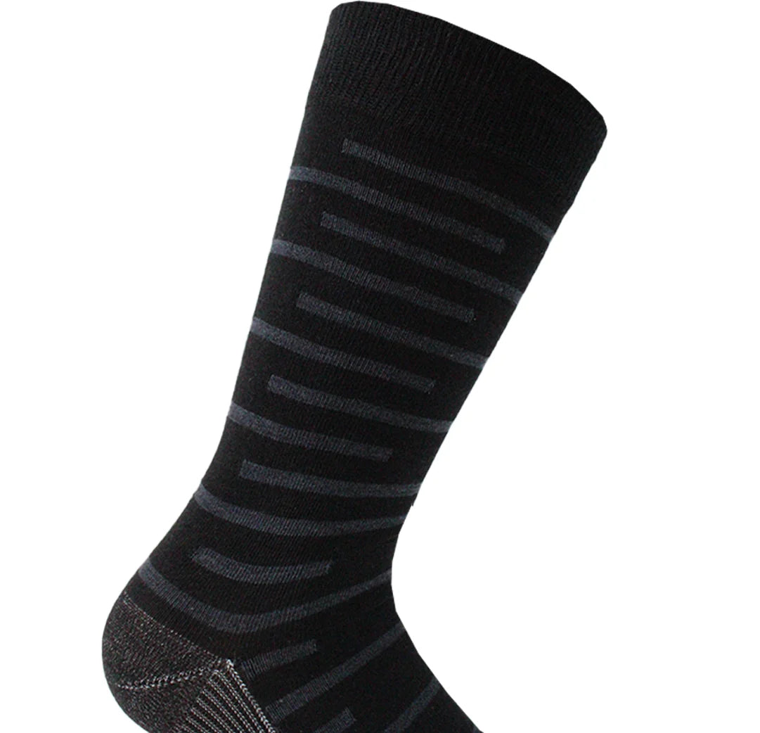Calcetín Hombre Cobre + Bamboo Diseño Largo Americano Negro