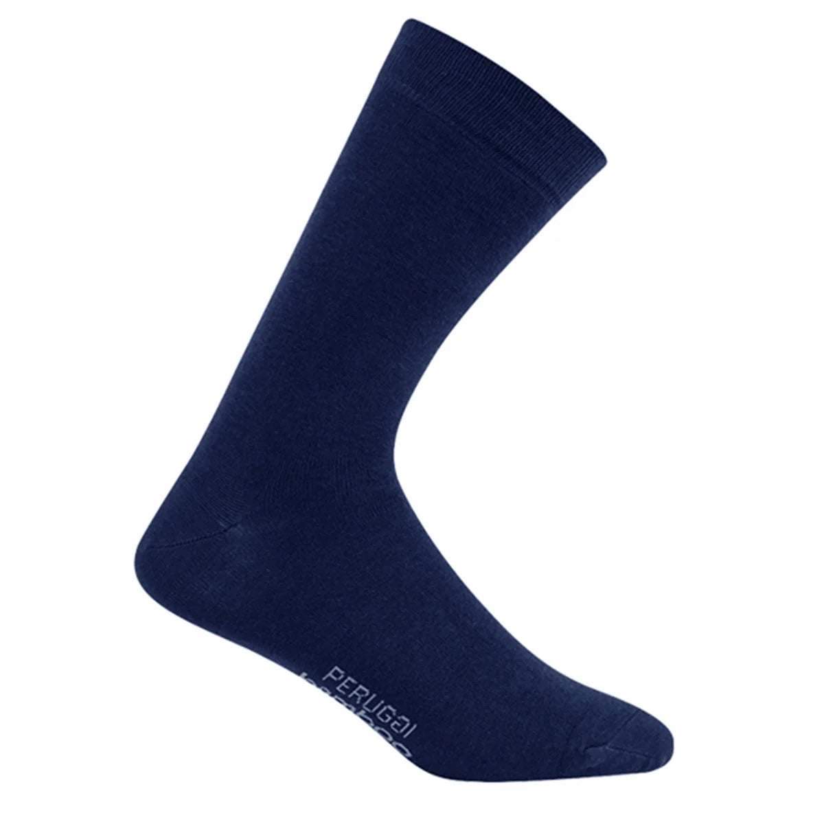 Calcetin Hombre Bamboo Liso Largo Americano Dos Pares Azul