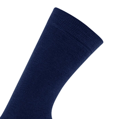Calcetin Hombre Bamboo Liso Largo Americano Dos Pares Azul