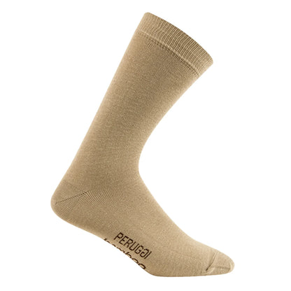 Calcetin Hombre Bamboo Liso Largo Americano Dos Pares Beige
