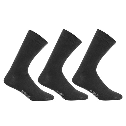 Calcetin Hombre Bamboo Liso Largo Americano Dos Pares Marengo