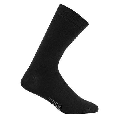 Calcetin Hombre Bamboo Liso Largo Americano Dos Pares Negro