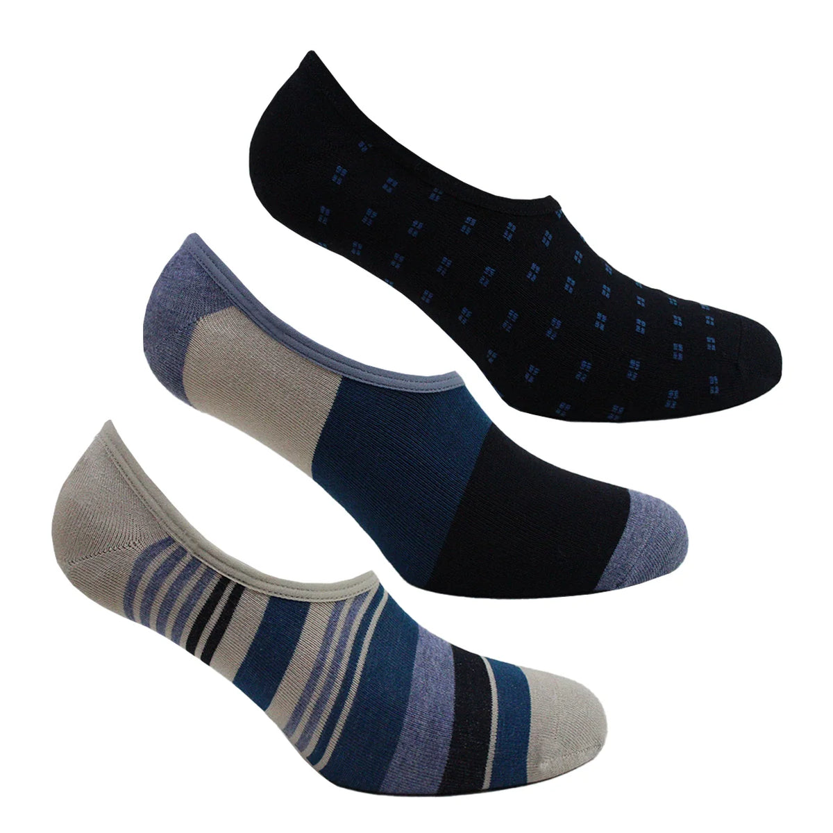 Calcetín Hombre Bamboo Franjas 3 Pares Jeans
