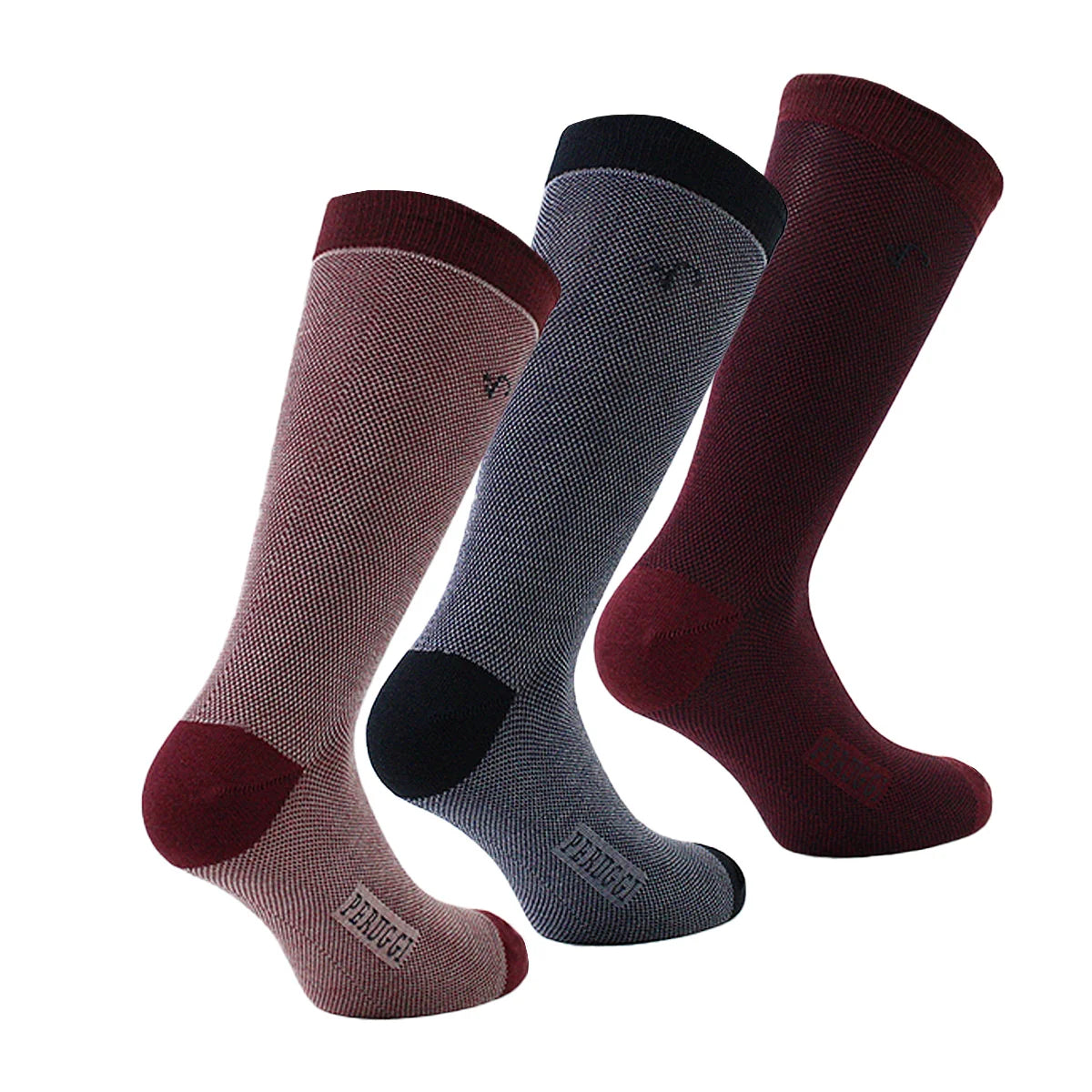 Calcetín Hombre Bamboo Puntos Largo Americano 3 Pares Azul