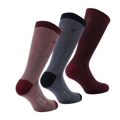 Calcetín Hombre Bamboo Puntos Largo Americano 3 Pares Azul