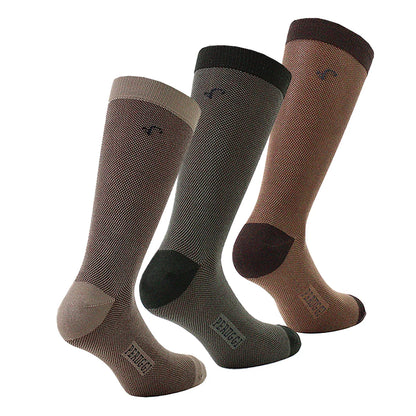 Calcetín Hombre Bamboo Puntos Largo Americano 3 Pares Olivo