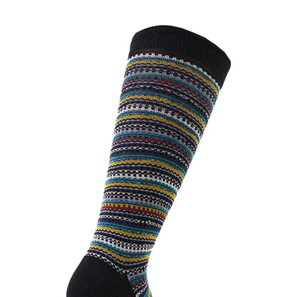 Calcetín Hombre Bamboo Grecas Largo Americano 2 Pares Negro