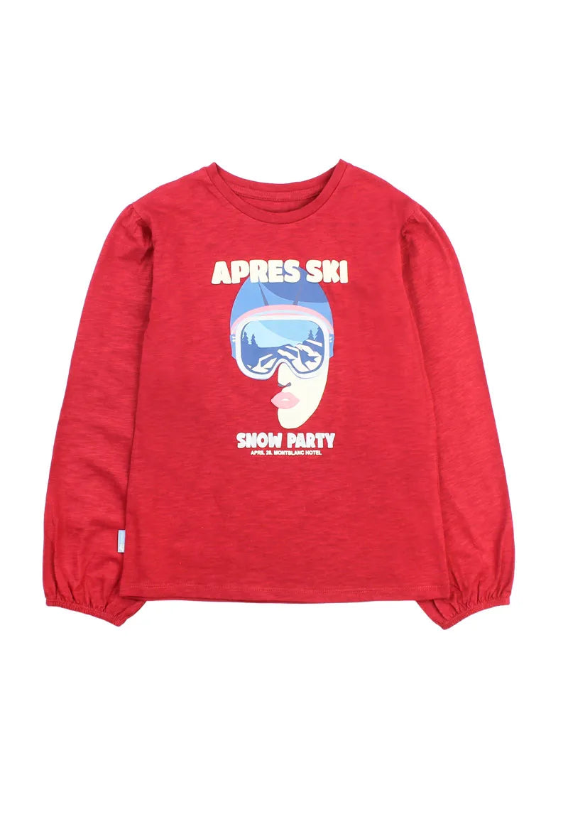 Polera Manga Globo Arctic Junior Niña Burdeos