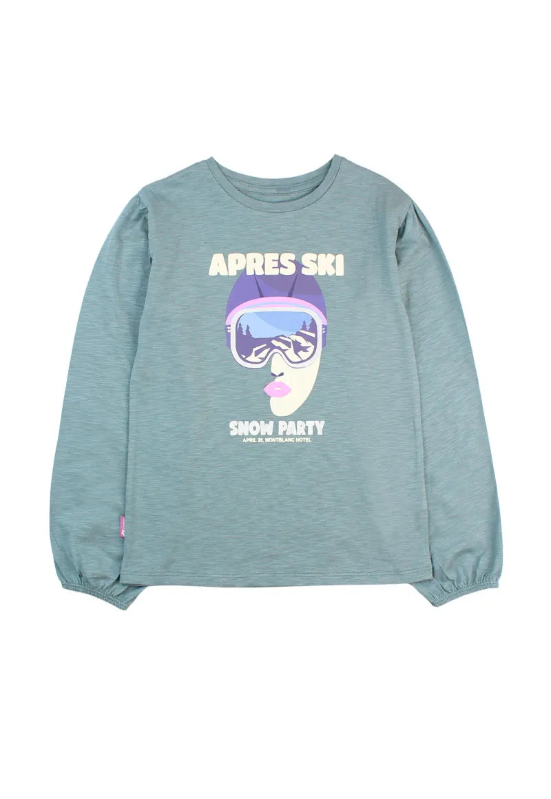 Polera Manga Globo Arctic Junior Niña Verde