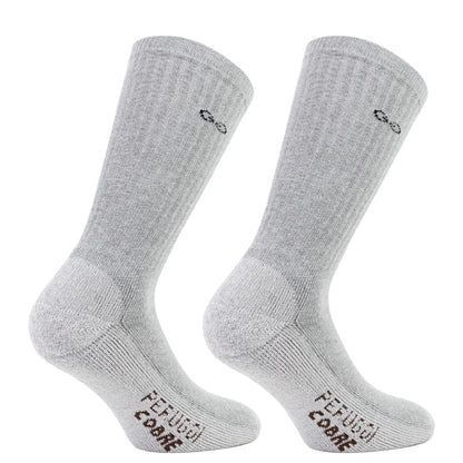 Calcetin Hombre Cobre + Algodón Deportivo Largo ¾ 2 Pares Gris