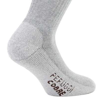Calcetin Hombre Cobre + Algodón Deportivo Largo ¾ 2 Pares Gris