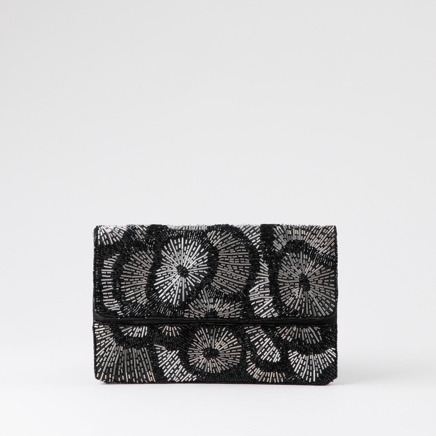 Cartera De Fiesta Mostacilla Radial Plateado Humana