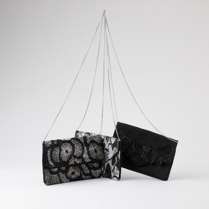 Cartera De Fiesta Mostacilla Radial Plateado Humana