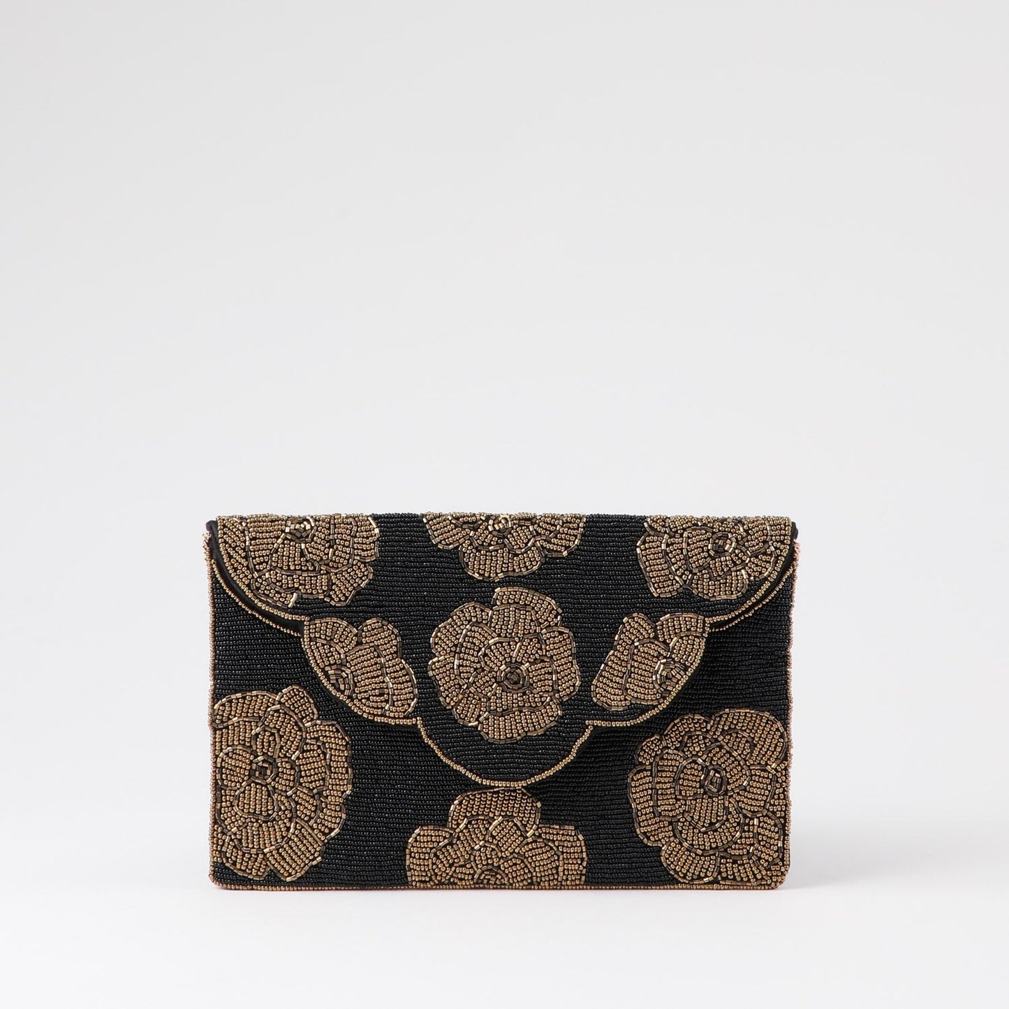 Cartera Mujer De Fiesta Mostacilla Flores