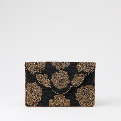 Cartera Mujer De Fiesta Mostacilla Flores