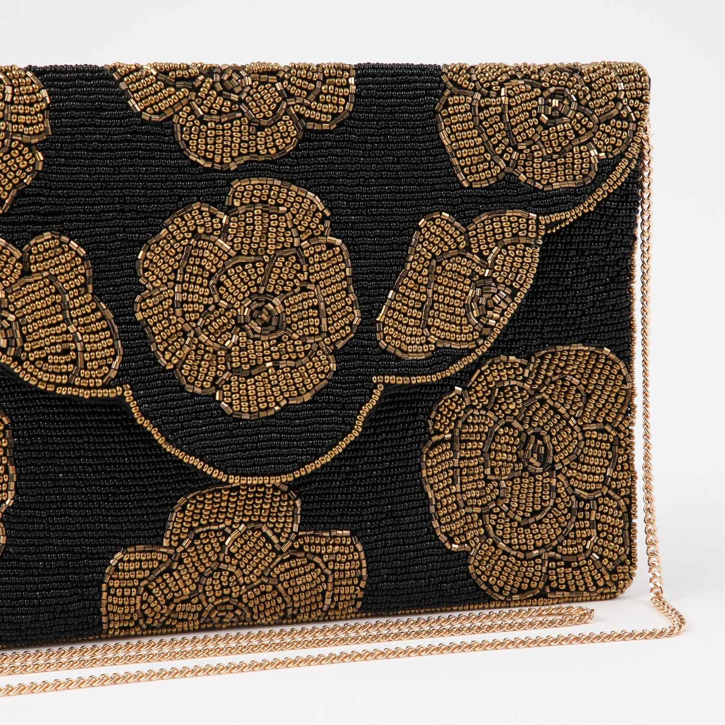 Cartera Mujer De Fiesta Mostacilla Flores