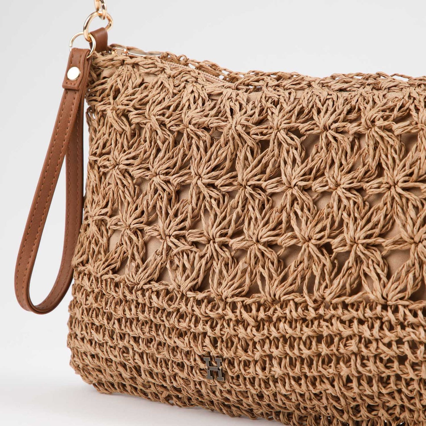 Cartera Bandolera Alma Tejida Beige Playa Humana