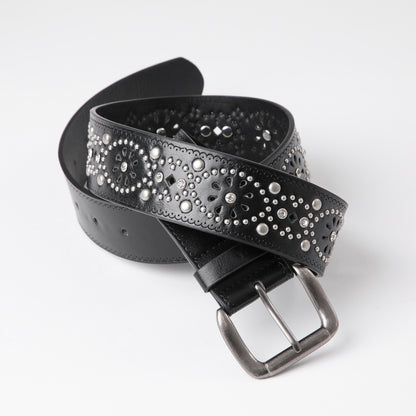 Cinturón Mujer Calados Negro Humana