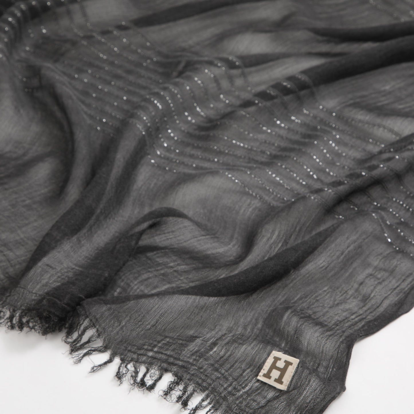 Pañuelo Mujer Liso Emil Lurex Gris Humana