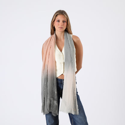 Pañuelo Mujer Liso Iván Ombré Beige Humana