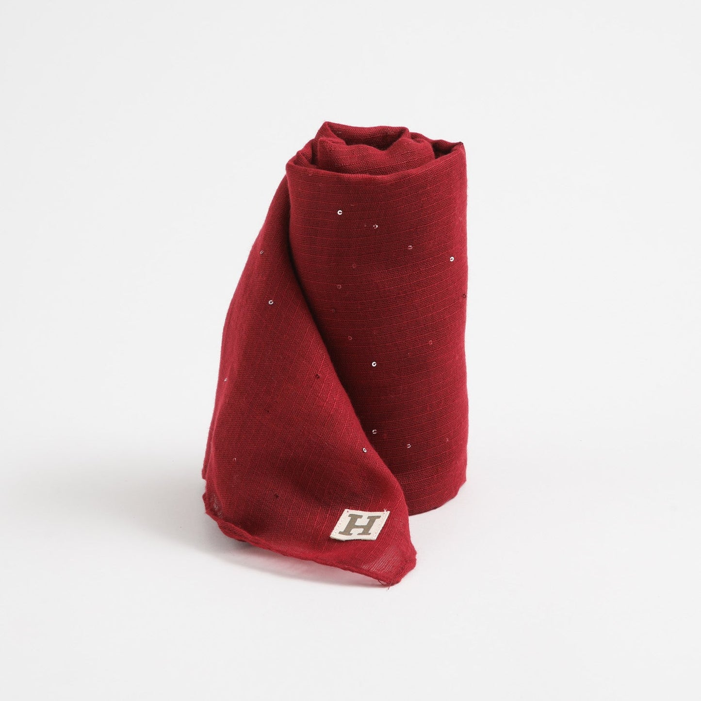 Pañuelo Mujer Liso Gabe Brillos Burdeo Humana