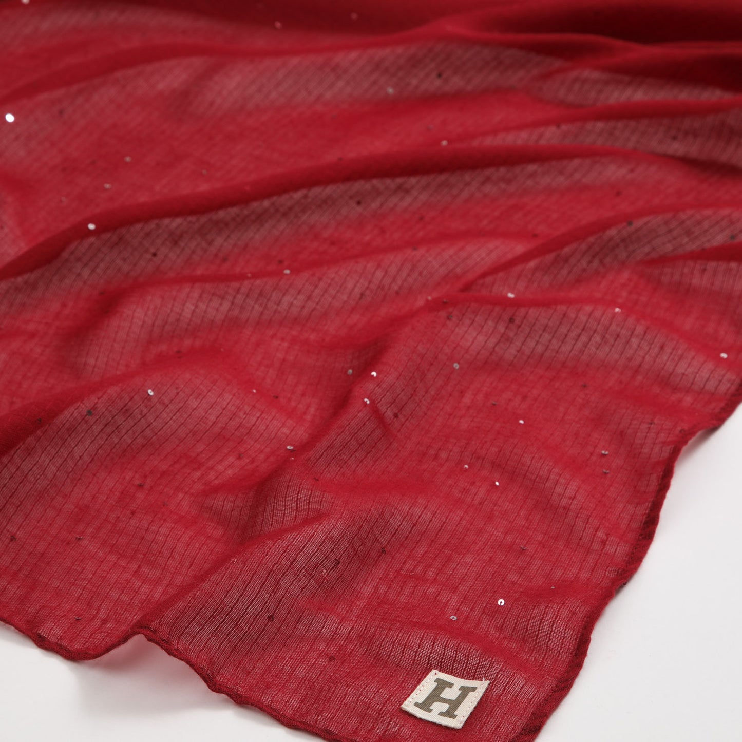 Pañuelo Mujer Liso Gabe Brillos Burdeo Humana