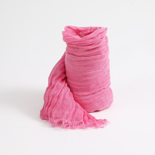 Pañuelo Mujer Liso Fucsia Plisado Humana