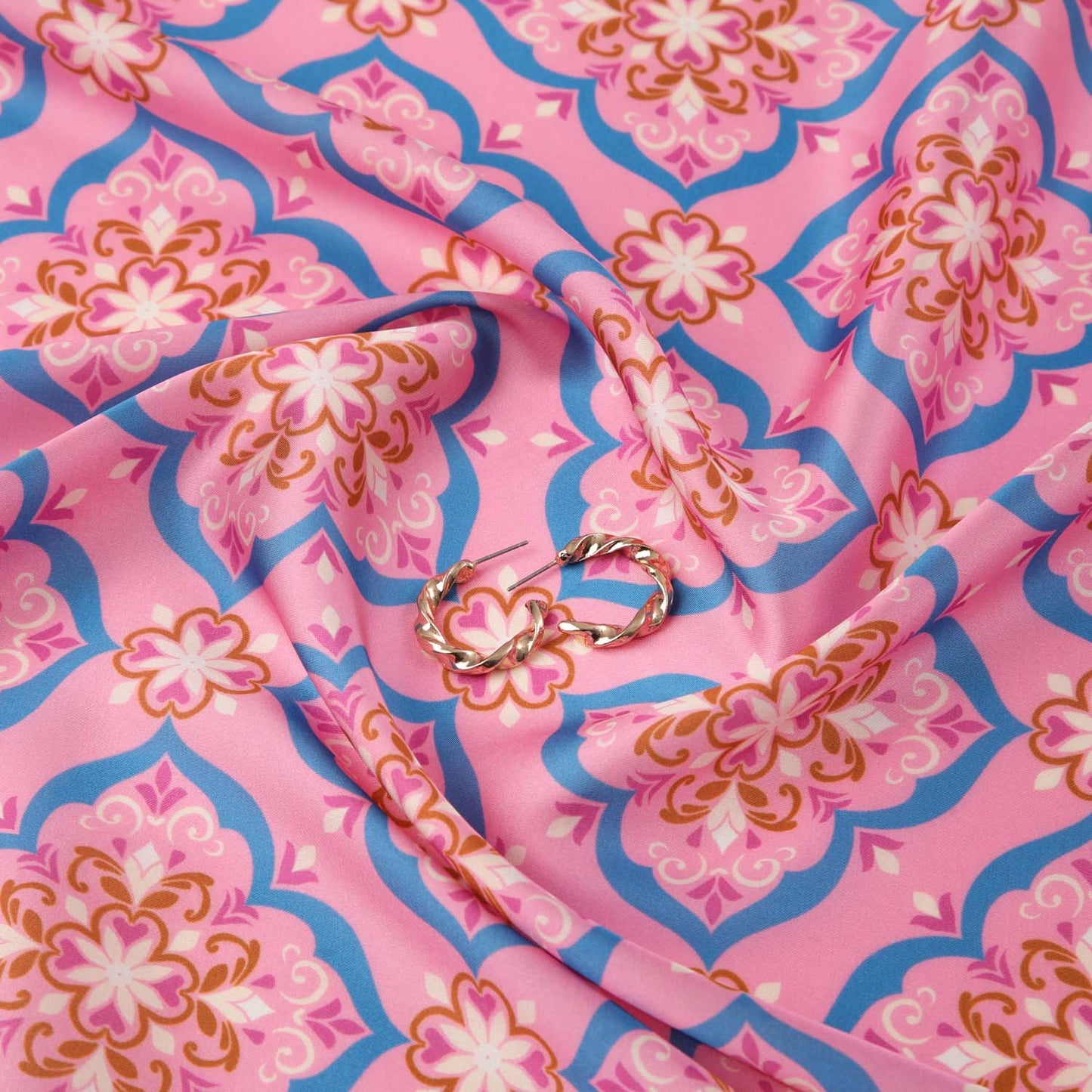 Bandana Set Aros Frany Rosado Humana