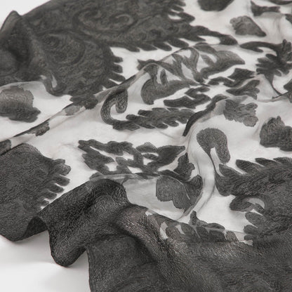 Pañuelo Mujer Black Bordado Fiesta Humana