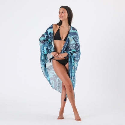 Pareo Estampado Marc Azul Humana