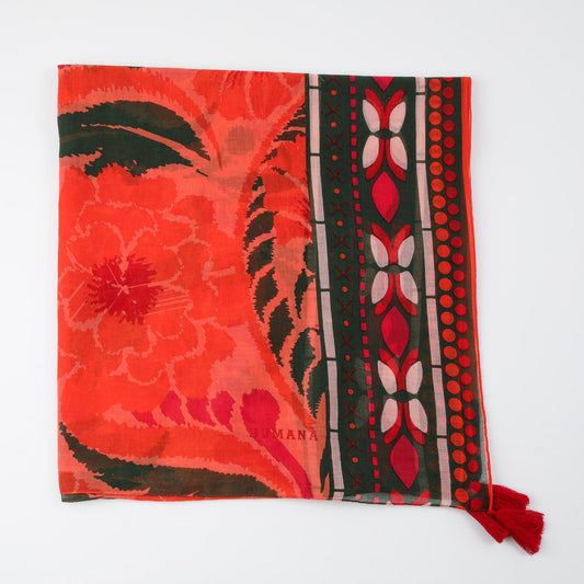 Pareo Mujer Estampado Mino Naranjo Humana