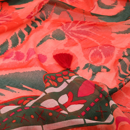 Pareo Mujer Estampado Mino Naranjo Humana