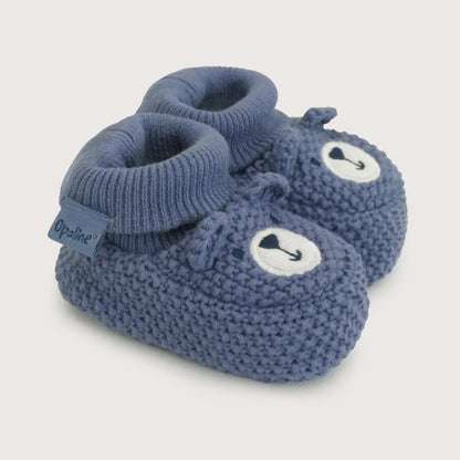 Pantufla Bebé Niño Oso Azul