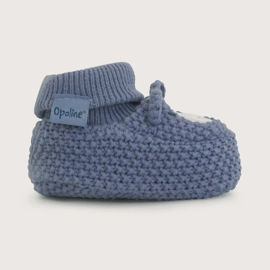 Pantufla Bebé Niño Oso Azul