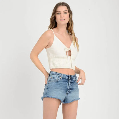 Polera Mujer sin mangas beige claro