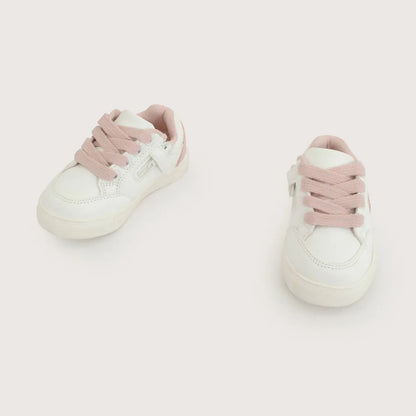 Zapatilla Niña Corazón Blanca Rosada