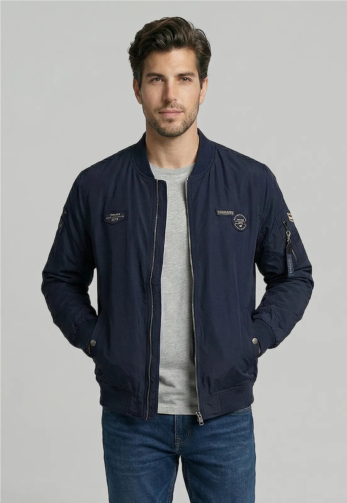 Chaqueta Hombre Pilot Bomber Navy
