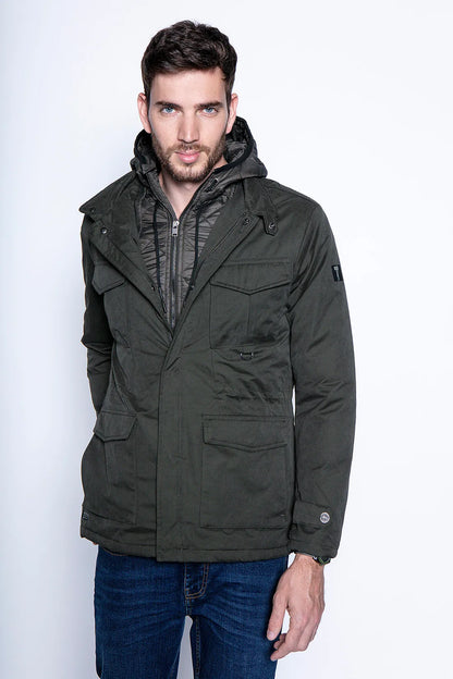 Chaqueta Hombre Military Urbana Verde