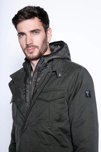 Chaqueta Hombre Military Urbana Verde