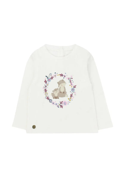 Polera de Bebé Niña Crudo Mapache
