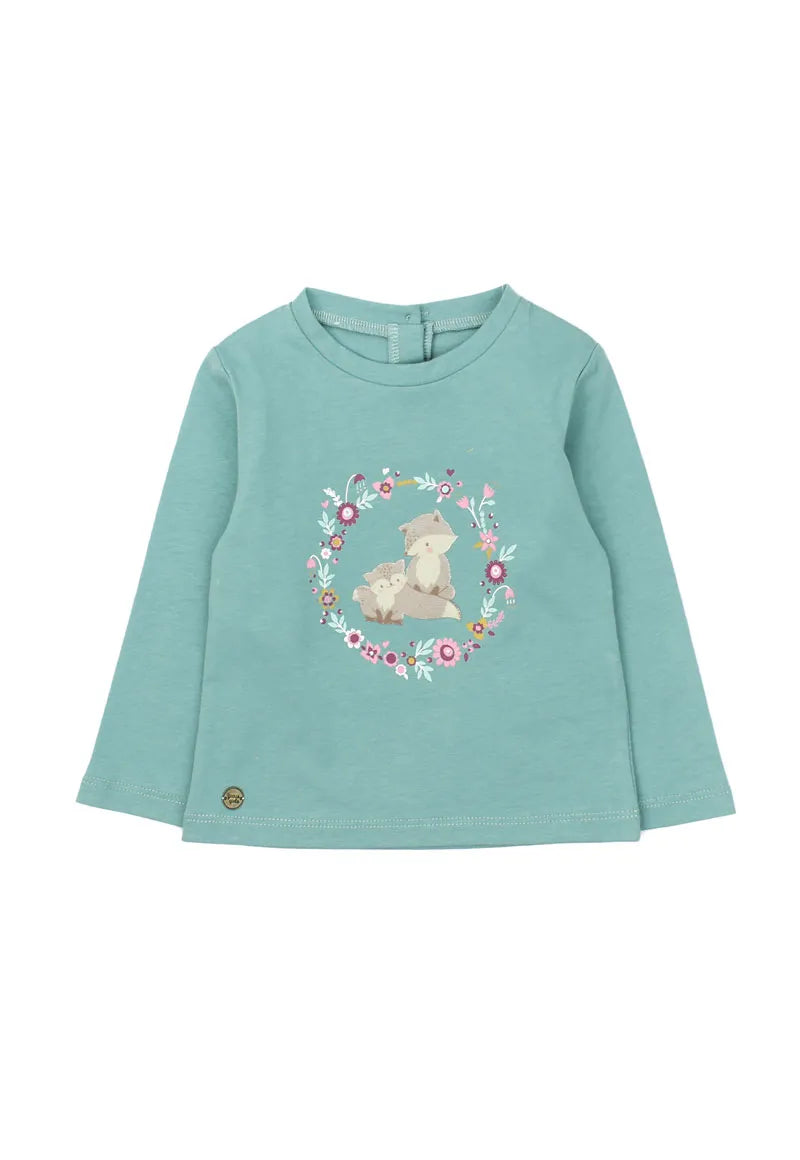 Polera de Bebé Niña Verde Mapache