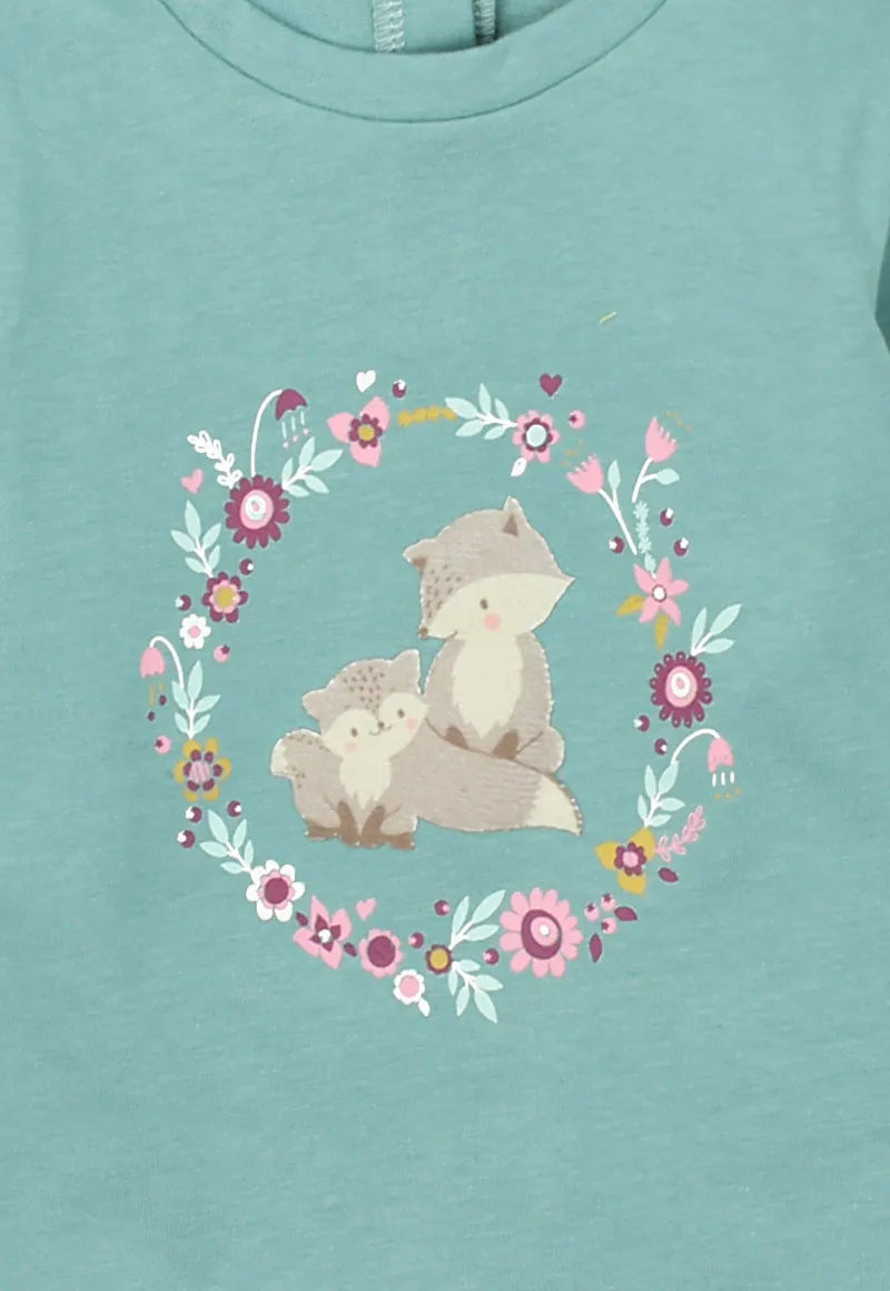 Polera de Bebé Niña Verde Mapache