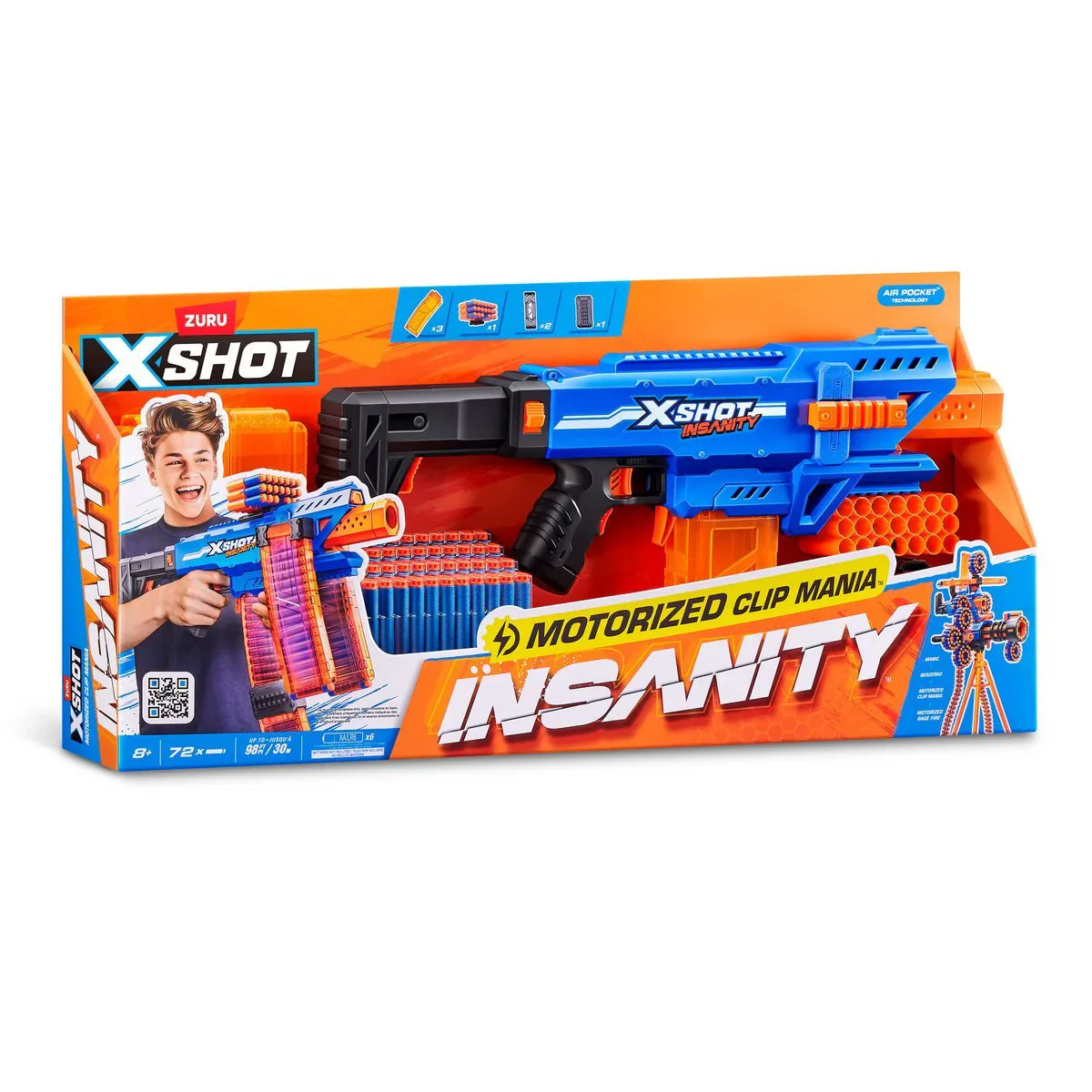 lanzador-insanity-clip-blaster-con-72-dardos-x-shot