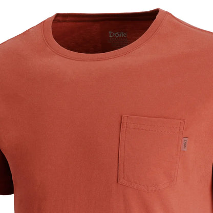 Polera Hombre Manga Corta Pima Pocket Rojo