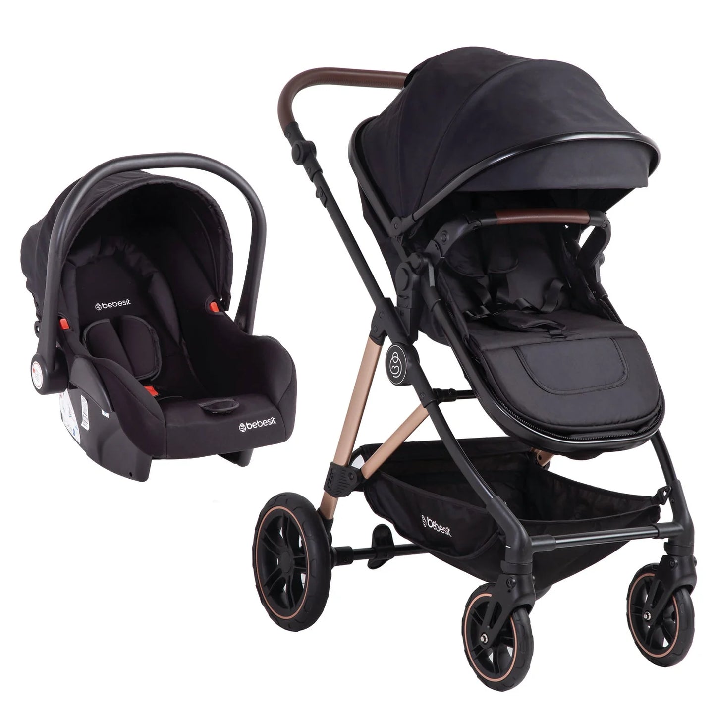 Coche Cuna Travel System Neo Negro