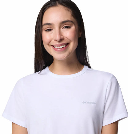 Polera Mujer Manga Corta  Sun Trek II Blanca