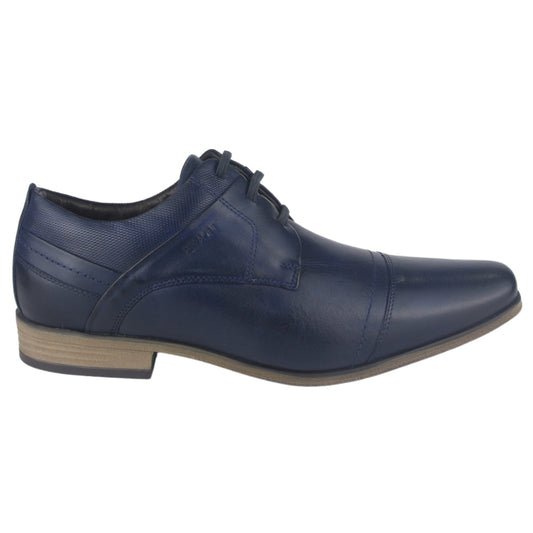 Zapato Hombre Cuero 6065 con Elástico Azul Marino