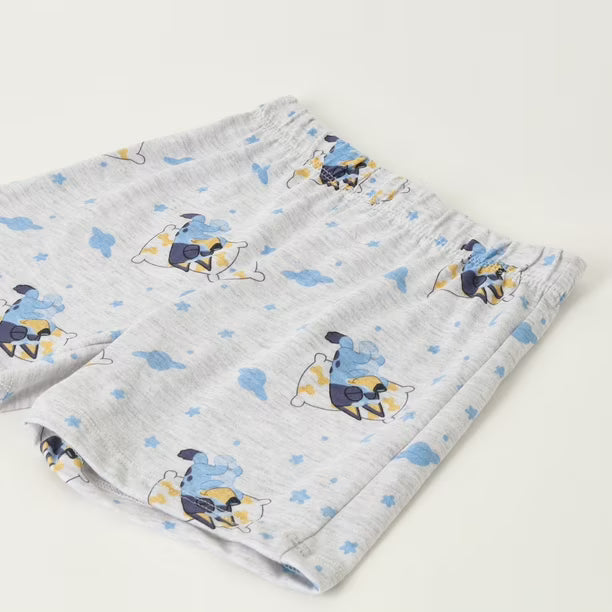 pijama-niño-corto-bluey-dormido-azul