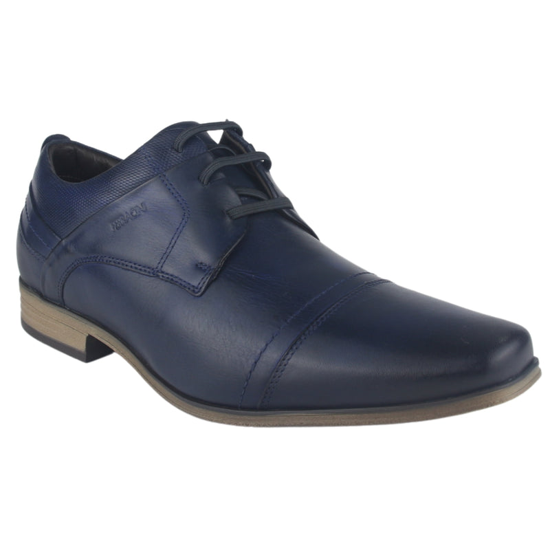 Zapato Hombre Cuero 6065 con Elástico Azul Marino